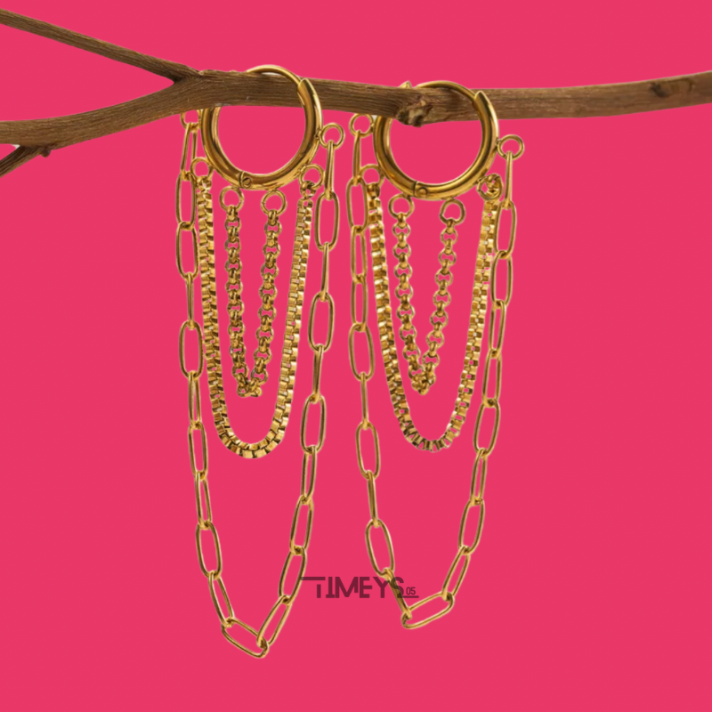 Layered Chains Earrings