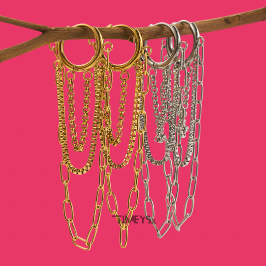 Layered Chains Earrings