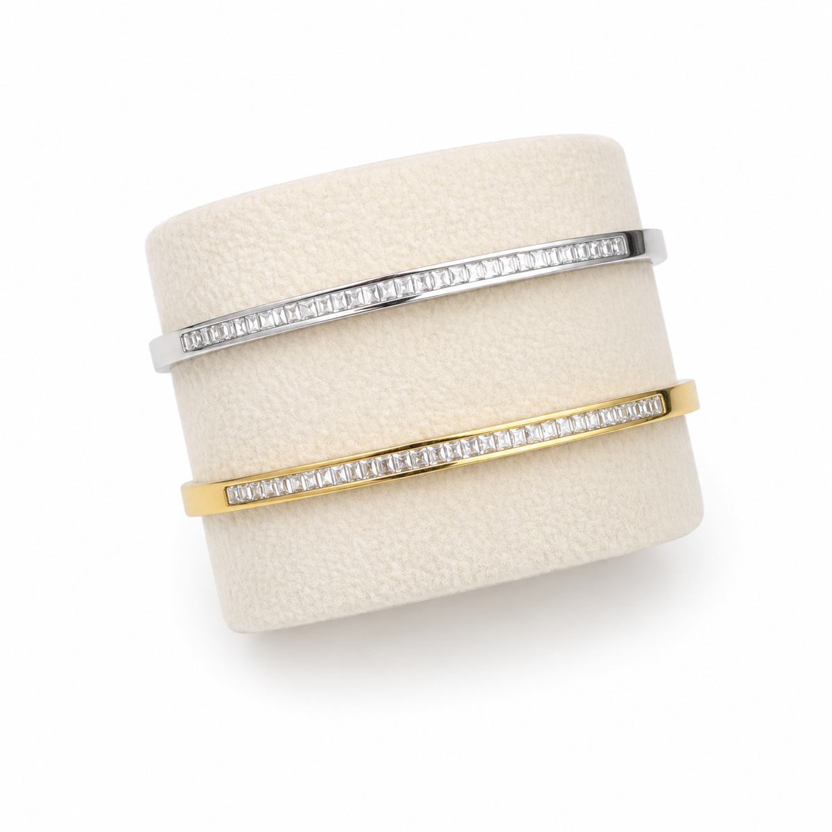 Elegant Bangle Gold and Silver