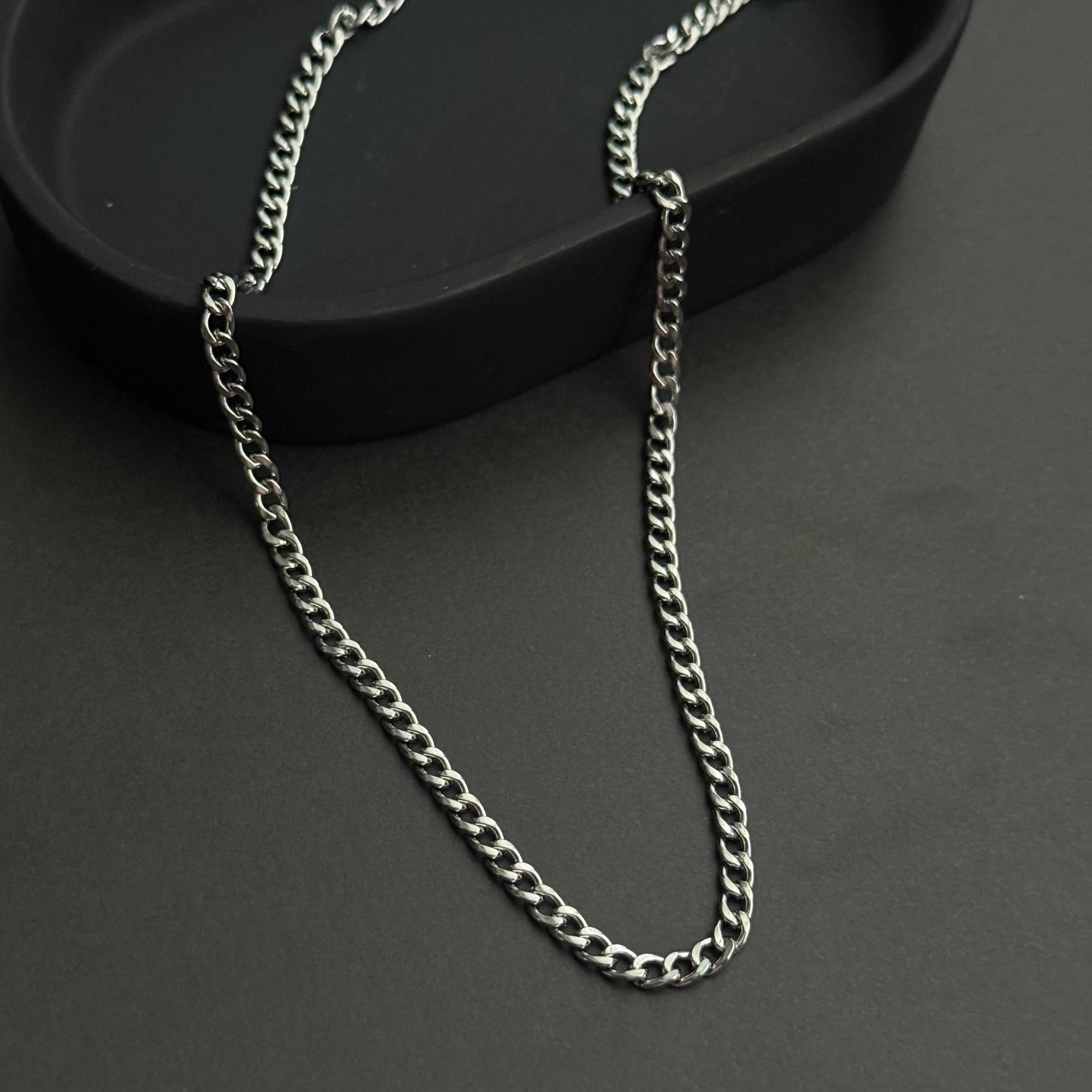 Silver Cubano Chain