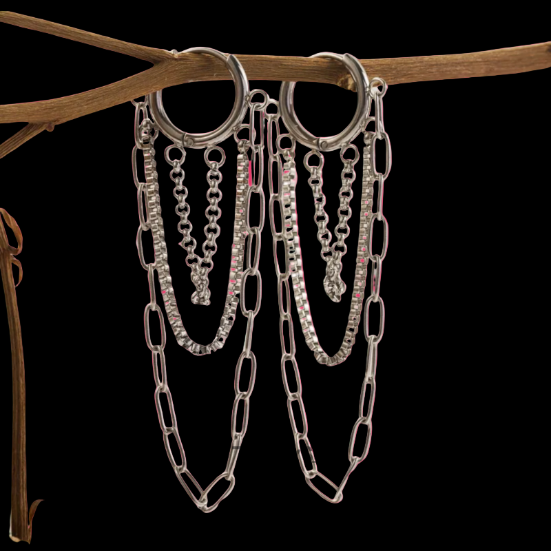 Layered Chains Earrings