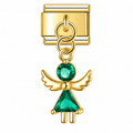 Angel Green Charm