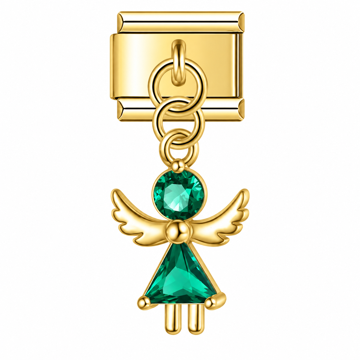 Angel Green Charm