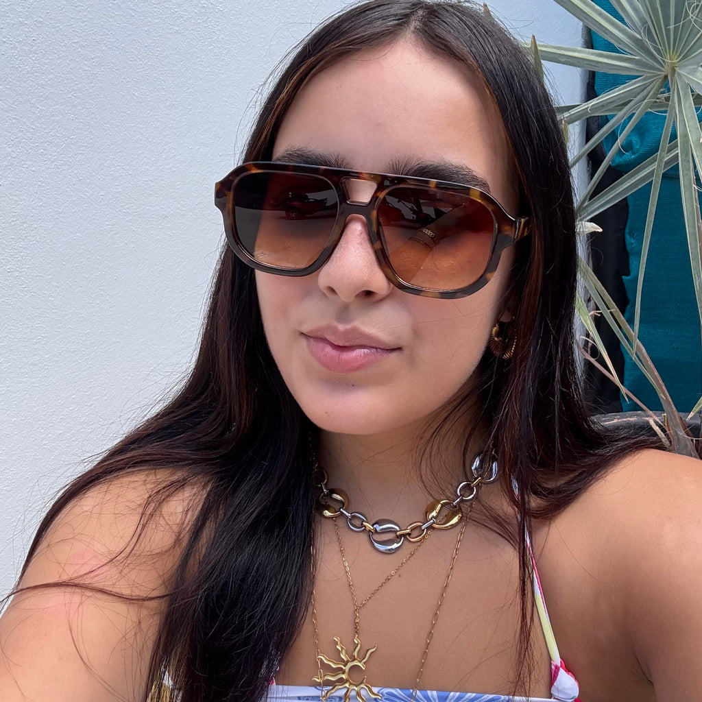 Dark Brown Glasses