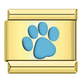 Dog Footprint Blue Charm