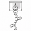 Bone Silver Charm