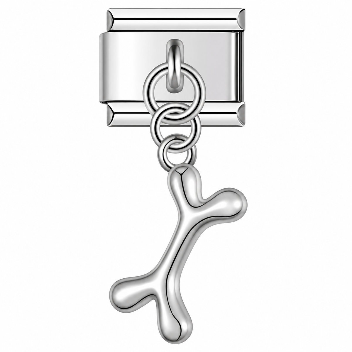 Bone Silver Charm