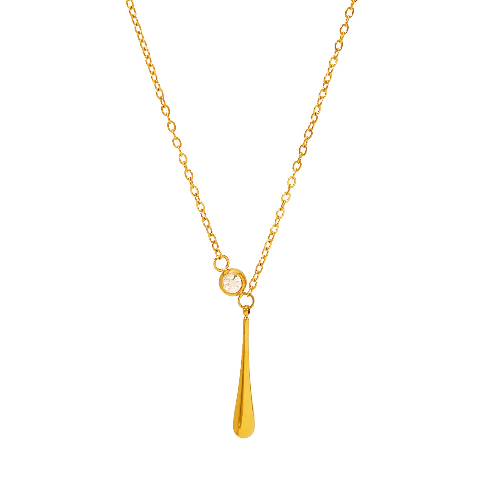 Golden Tear Necklace