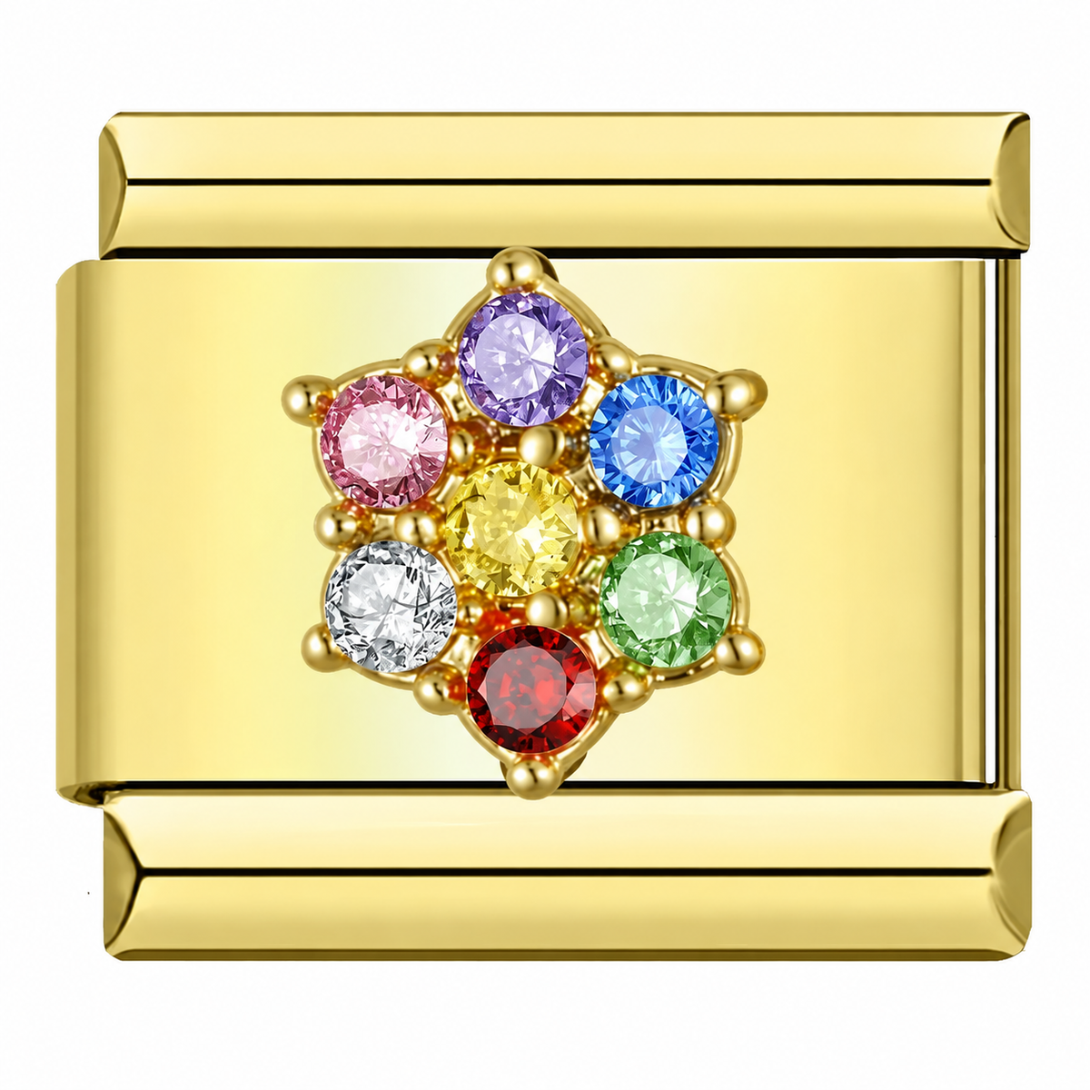 Flower Rainbow Charm